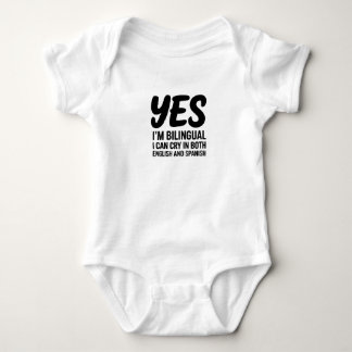 Body Para Bebê SIM EU SOU BILÍNGUE Bodysuit Infantil Espanhol/Ing