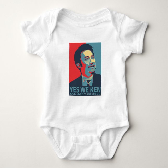 Body Para Bebê Sim nós Ken (Obama) - dorminhoco do bebê - (Frente)
