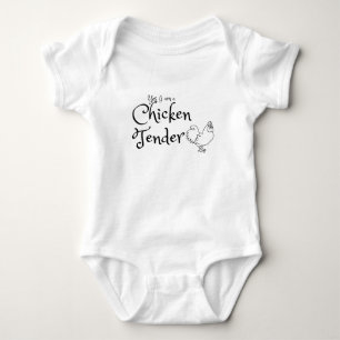 Body Para Bebê Sim Sou um Bodysuit de Bebê de Chicken Tender – En