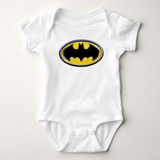 Body Para Bebê Símbolo Batman | Logotipo clássico (Frente)