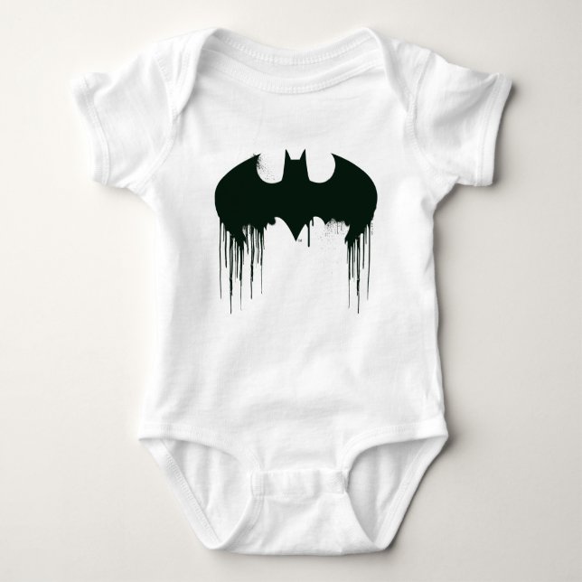 Body Para Bebê Símbolo Batman | Logotipo de tinta (Frente)