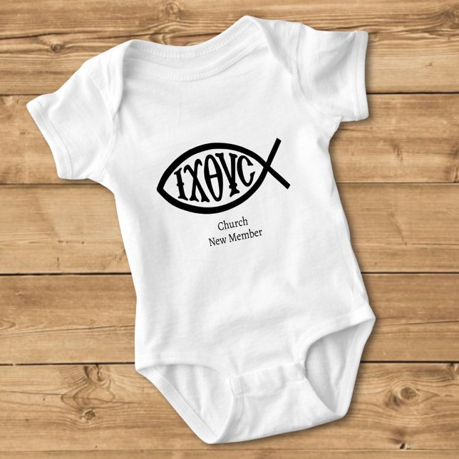 Body Para Bebê Símbolo Cristão Ichthys (Criador carregado)