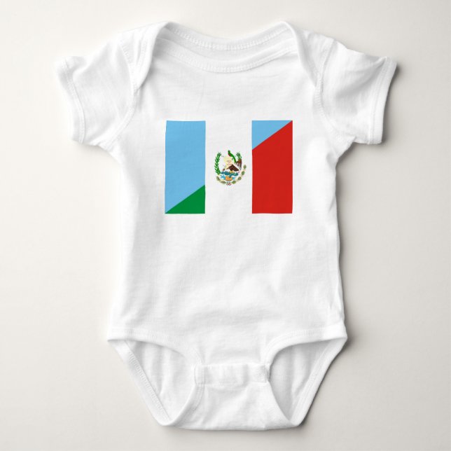 Body Para Bebê símbolo da bandeira de guatemala México meio (Frente)