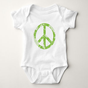 Body Para Bebê Símbolo de Paz (Verde)