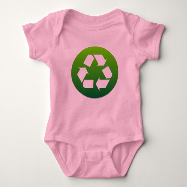 Body Para Bebê Símbolo de Reciclagem Verde (Frente)