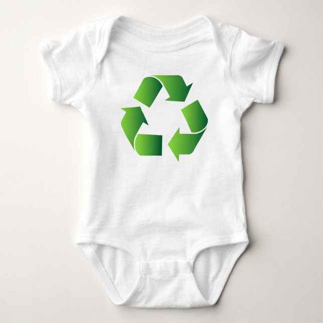 Body Para Bebê Símbolo de Reciclar Verde (Frente)