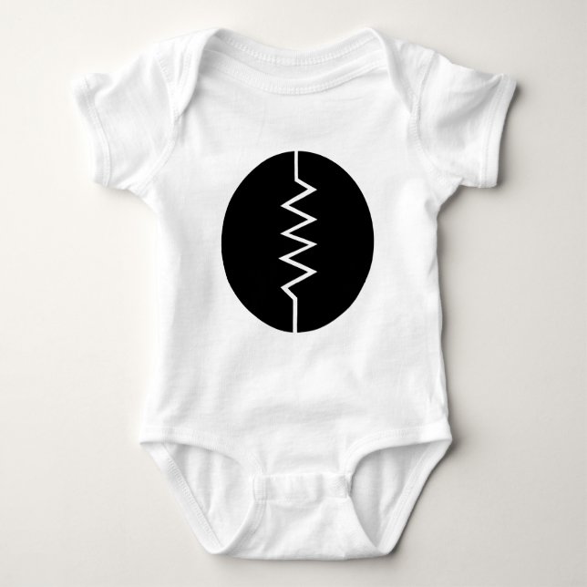 Body Para Bebê Símbolo de Resistor - Circulado (Frente)