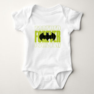 Body Para Bebê Símbolo de Tipografia do Forever Batman Gráfico