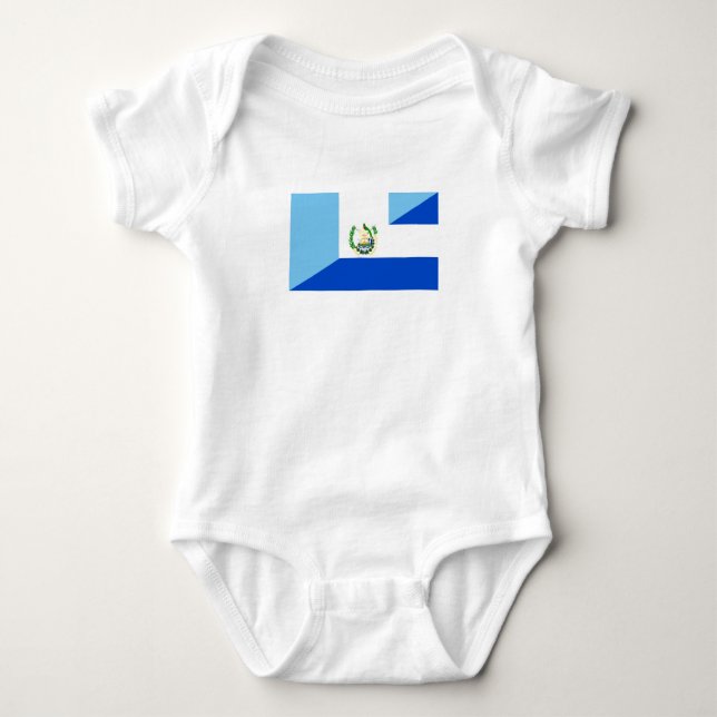 Body Para Bebê símbolo do país da bandeira de guatemala El (Frente)
