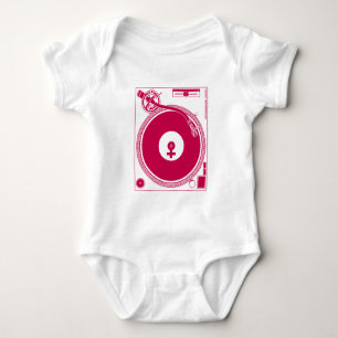 Body Para Bebê Símbolo feminino - Turntable Deck - DJ Disk Jockey