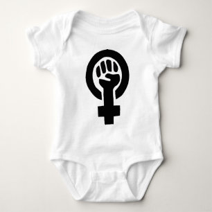 Body Para Bebê Símbolo Feminista de Poder Menina