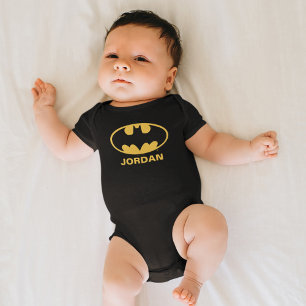 Body Para Bebê Símbolo personalizado do Batman Logotipo Oval