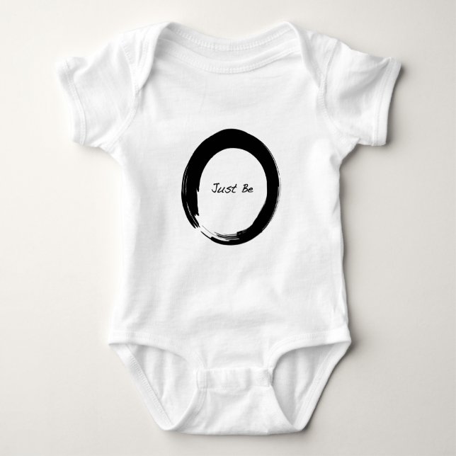 Body Para Bebê Símbolo Zen com "Simplesmente Seja" (Frente)