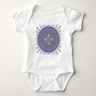 Body Para Bebê Simetria hipnótica: Arte Geométrica Abstrato