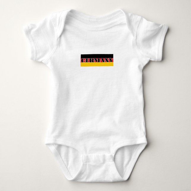 Body Para Bebê Simples bandeira alemã da Alemanha Moderna Souveni (Frente)