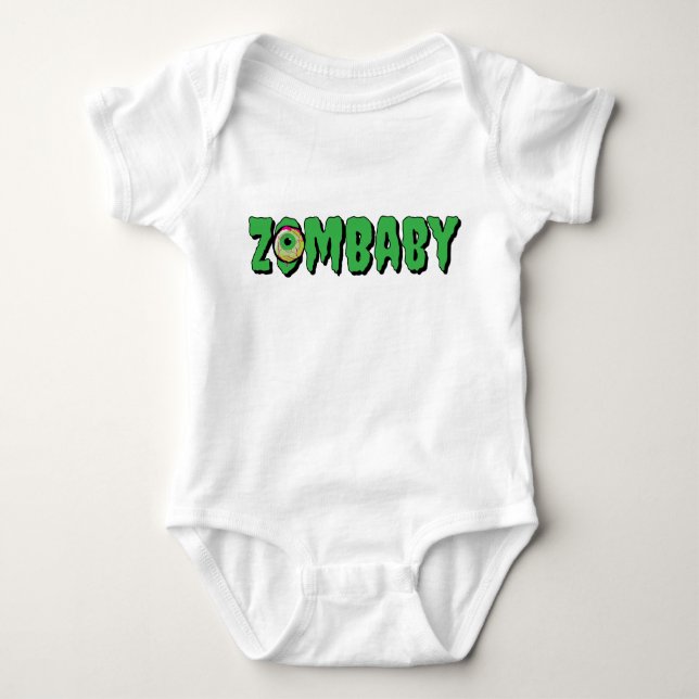Body Para Bebê Simples e Engraçado Zombie Cute "ZomBaby" (Frente)