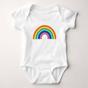 Body Para Bebê Simples emblema do logotipo Rainbow minimalista