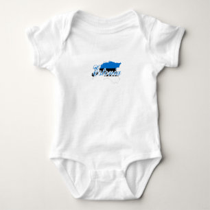 Body Para Bebê Simples mapa moderno da Estônia da bandeira nacion