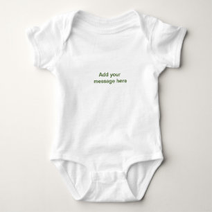 Body Para Bebê Simples minimal verde adicione seu texto nome foto