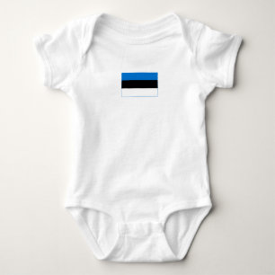 Body Para Bebê Simples Moderno Estônia Bandeira Nacional Presente