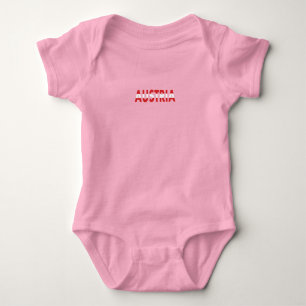Body Para Bebê Simples Moderno Roupa de Bandeira Nacional da Áust