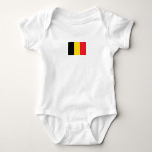 Body Para Bebê Simples Moderno Roupa de Bandeira Nacional da Bélg