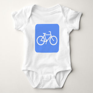 Body Para Bebê Sinal de Bicicleta - Azul Bebê