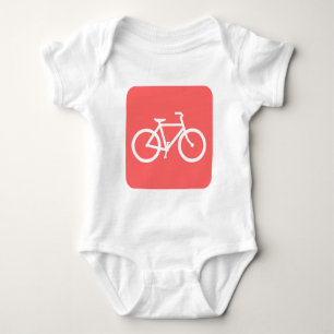 Body Para Bebê Sinal de Bicicleta - Rosa Tropical