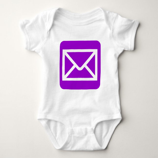 Body Para Bebê Sinal de Envelope - Laranja (Frente)