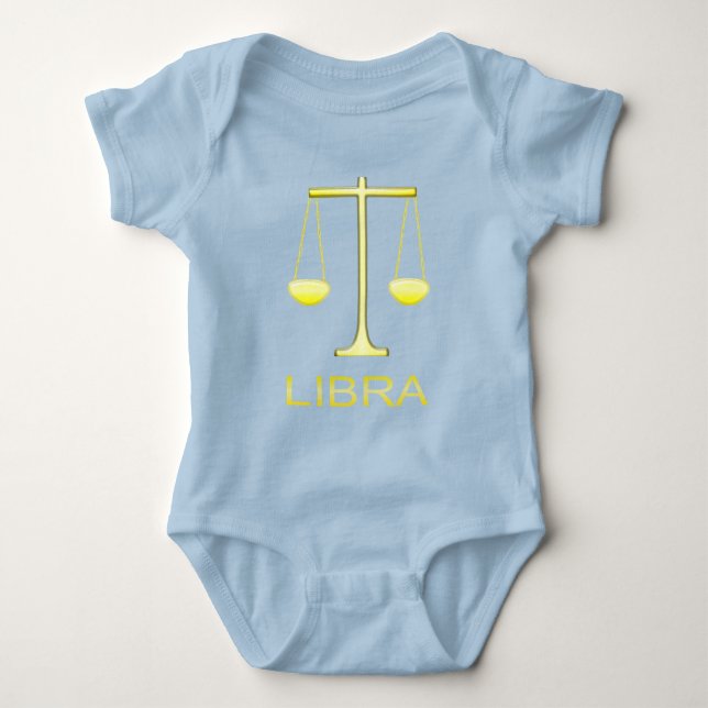 Body Para Bebê Sinal de estrela do Ouro Libra Escala (Frente)