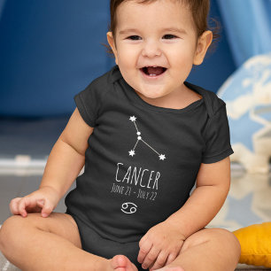 Body Para Bebê Sinal de Nascimento do cancer   Constelação Zodi