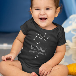 Body Para Bebê Sinal de Nascimento Saggitarius   Constelação Zo