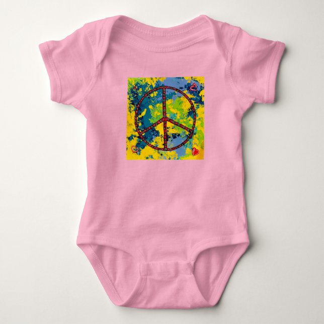 Body Para Bebê Sinal de Paz Bebê Bodycase (Frente)