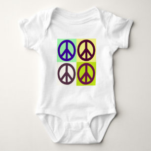 Body Para Bebê Sinal de Paz Pop Art