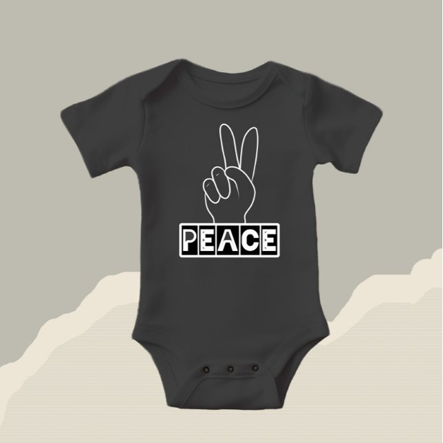 Body Para Bebê Sinal pacífico (Criador carregado)