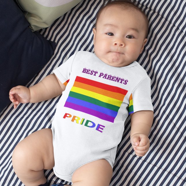Body Para Bebê Sinalizador arco-íris do orgulho LGBT (LGBT Pride Rainbow Flag Baby Bodysuit)