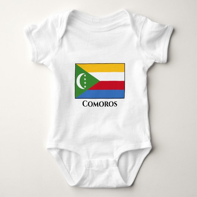 Body Para Bebê Sinalizador Comores (Frente)