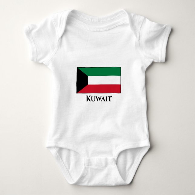 Body Para Bebê Sinalizador Kuwait (Frente)