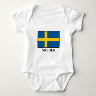 Body Para Bebê Sinalizador Suecia (sueco)