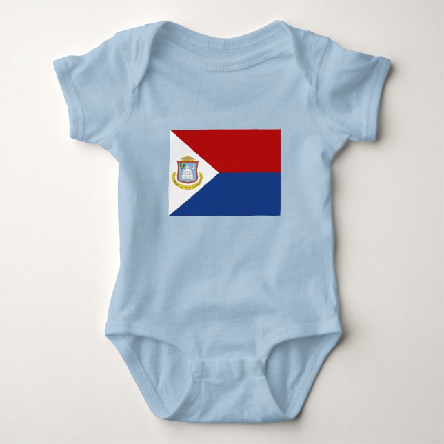 Body Para Bebê Sint Maarten Flag (Frente)