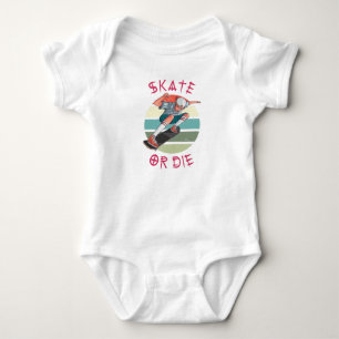 Body Para Bebê Skate ou morra Skateboarder Boy