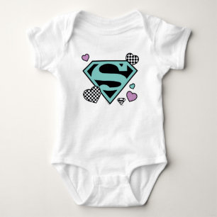 Body Para Bebê Skater Girl Supergirl Hearts-Shield