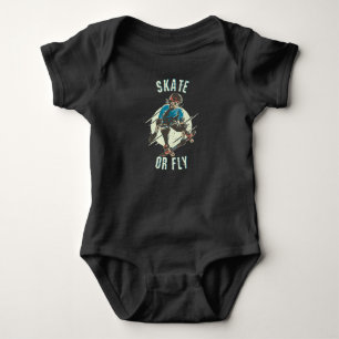 Body Para Bebê Skeleton de skate ou mosca