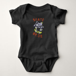 Body Para Bebê Skeleton Skateboarder