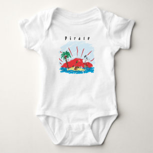 Body Para Bebê Sketrit Island & Pirate Ship Baby Bodydress