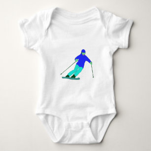 Body Para Bebê Skier Snow Skiing