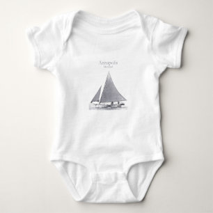 Body Para Bebê Skipjack de Annapolis