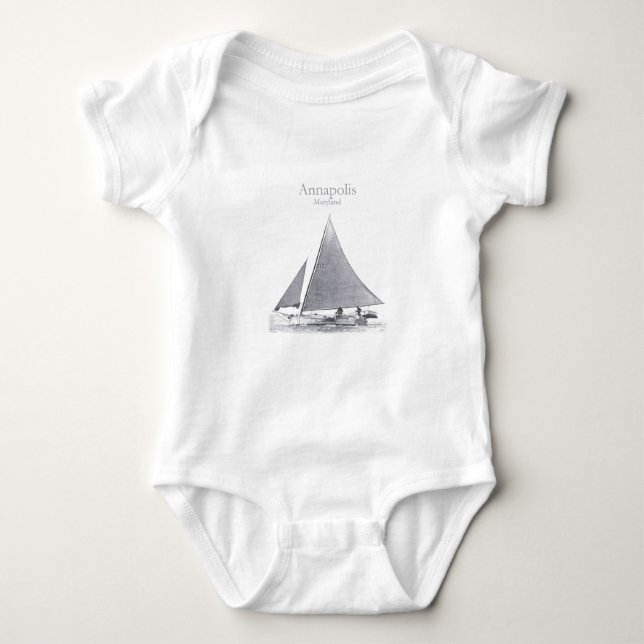 Body Para Bebê Skipjack de Annapolis (Frente)