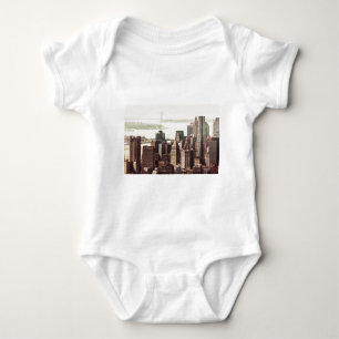 Body Para Bebê Skyline do Lower Manhattan - vista do Midtown