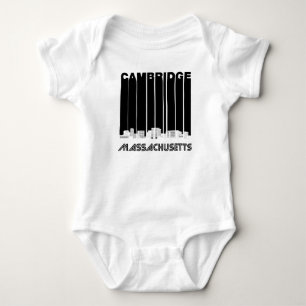 Body Para Bebê Skyline retro de Cambridge Massachusetts
